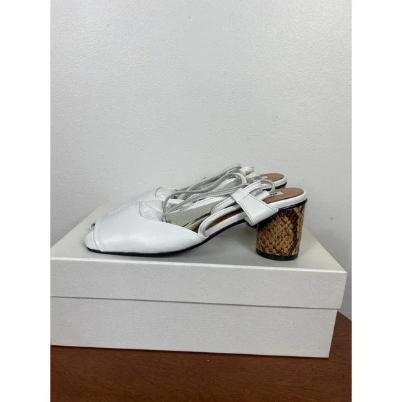 Reike Nen Open Toe Strap Sandals in White Size 6